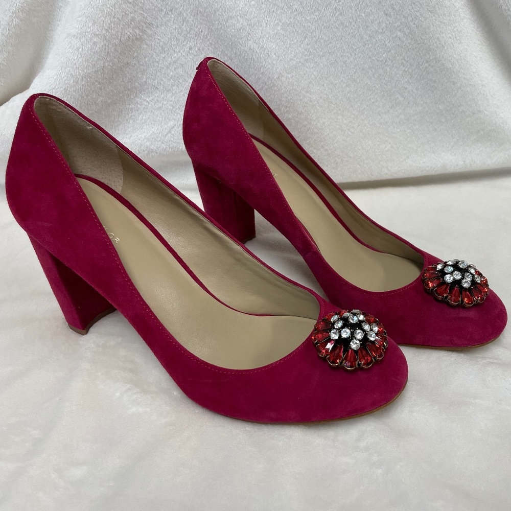 Ann Taylor Jeweled Block Heel